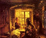 Otto Piltz An Afternoon Visit painting